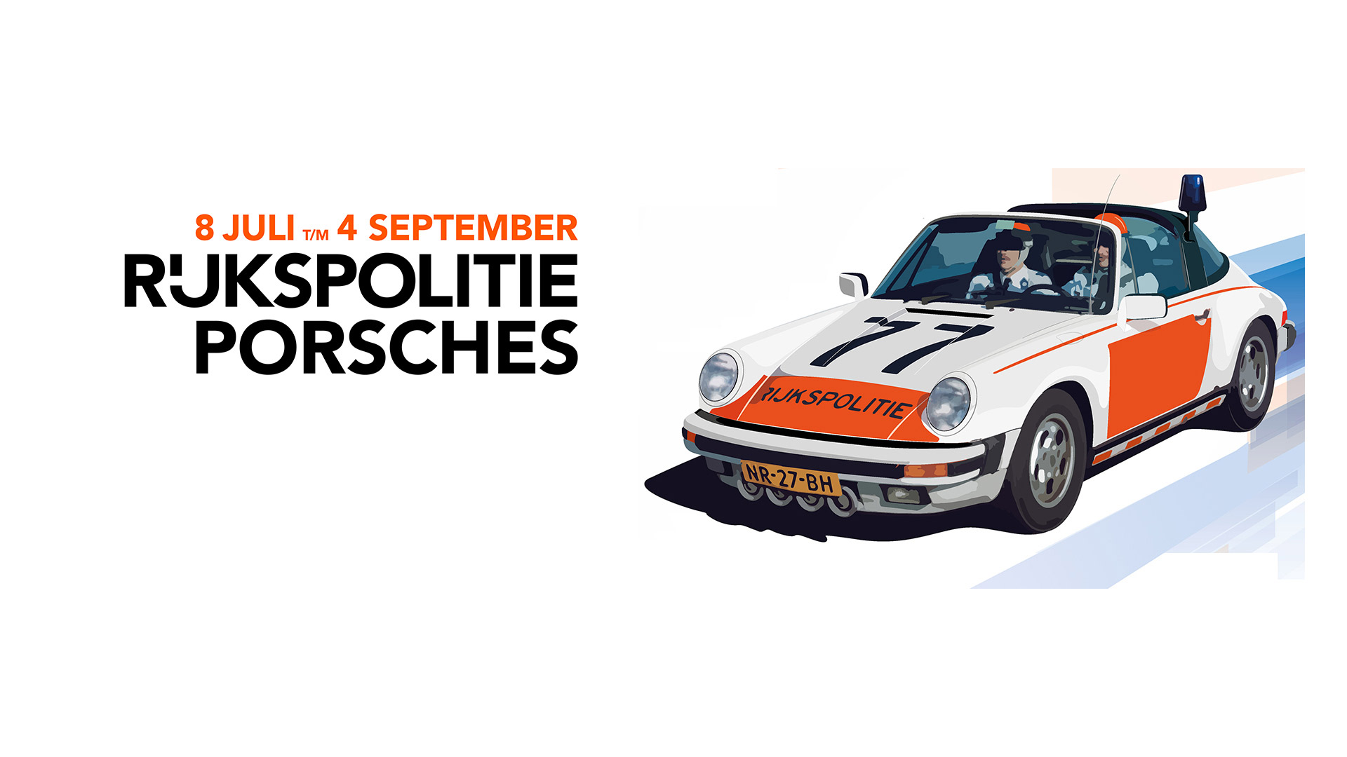 Rijkspolitie Porsches in het Louwman Museum van 8 juli tot 4 september